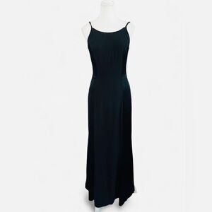 Jessica McClintock Gunne Sax Vintage Black Slip Maxi Dress | Size 5/6